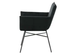 Venture Home Silla de comedor Pippi terciopelo negro