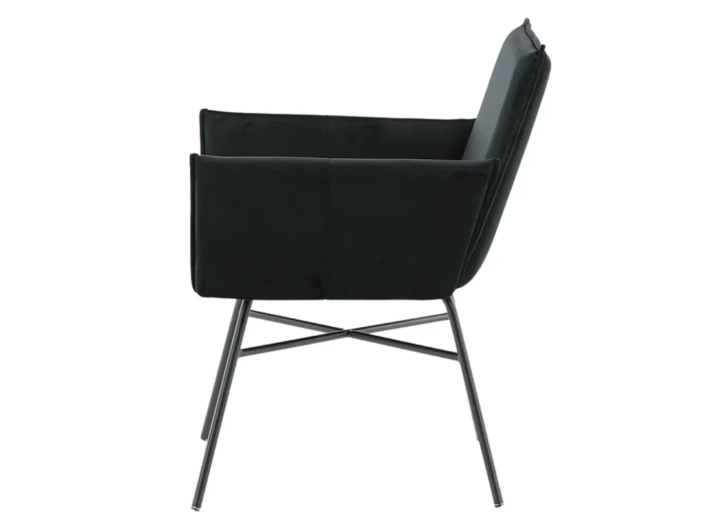 Venture Home Silla de comedor Pippi terciopelo negro