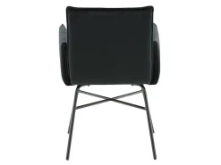 Venture Home Silla de comedor Pippi terciopelo negro