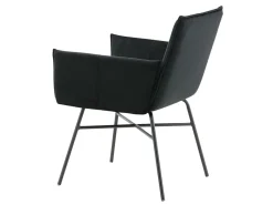 Venture Home Silla de comedor Pippi terciopelo negro