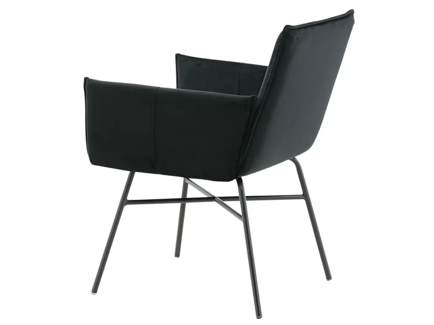 Venture Home Silla de comedor Pippi terciopelo negro