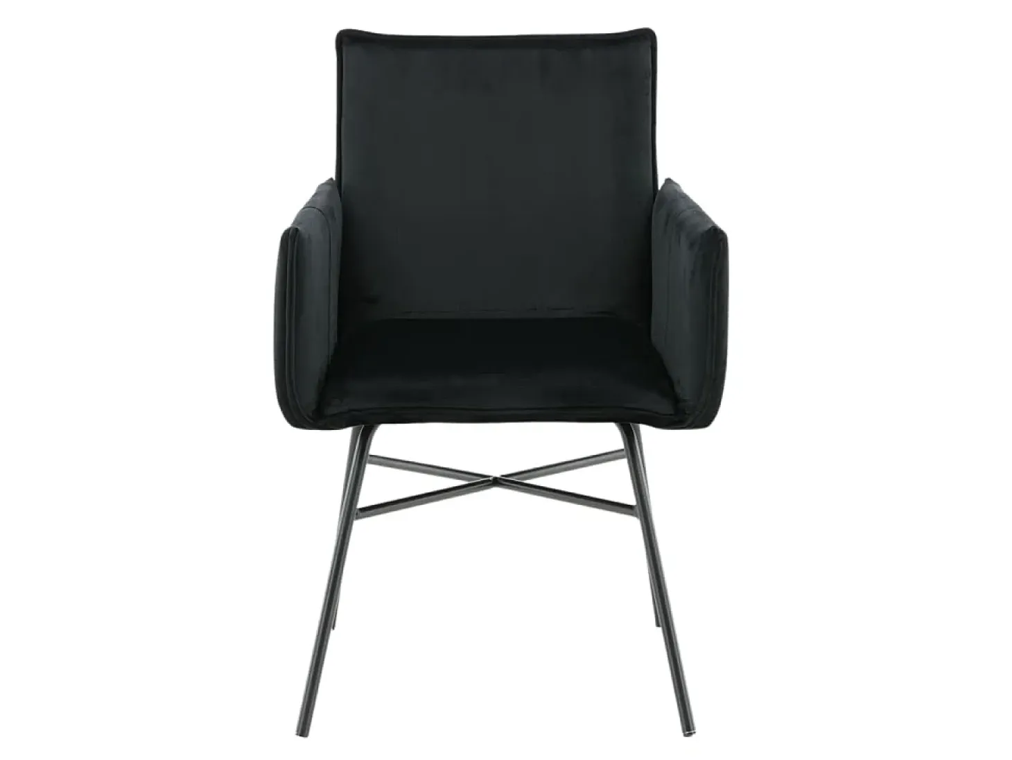 Venture Home Silla de comedor Pippi terciopelo negro