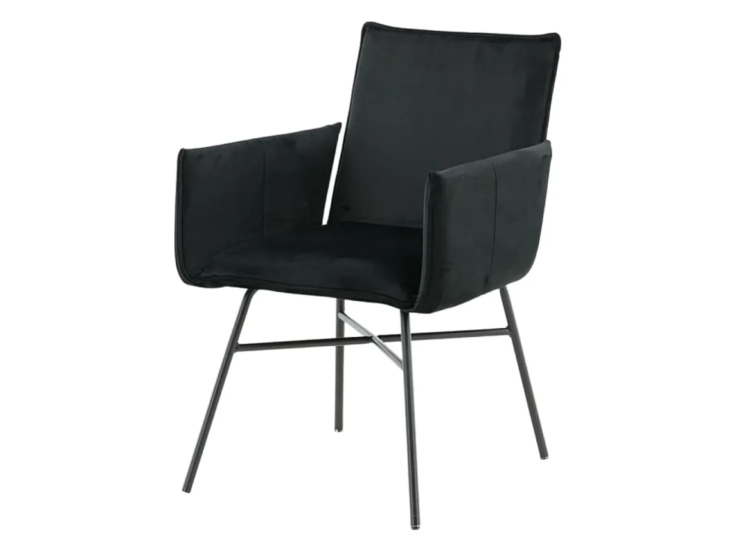 Venture Home Silla de comedor Pippi terciopelo negro