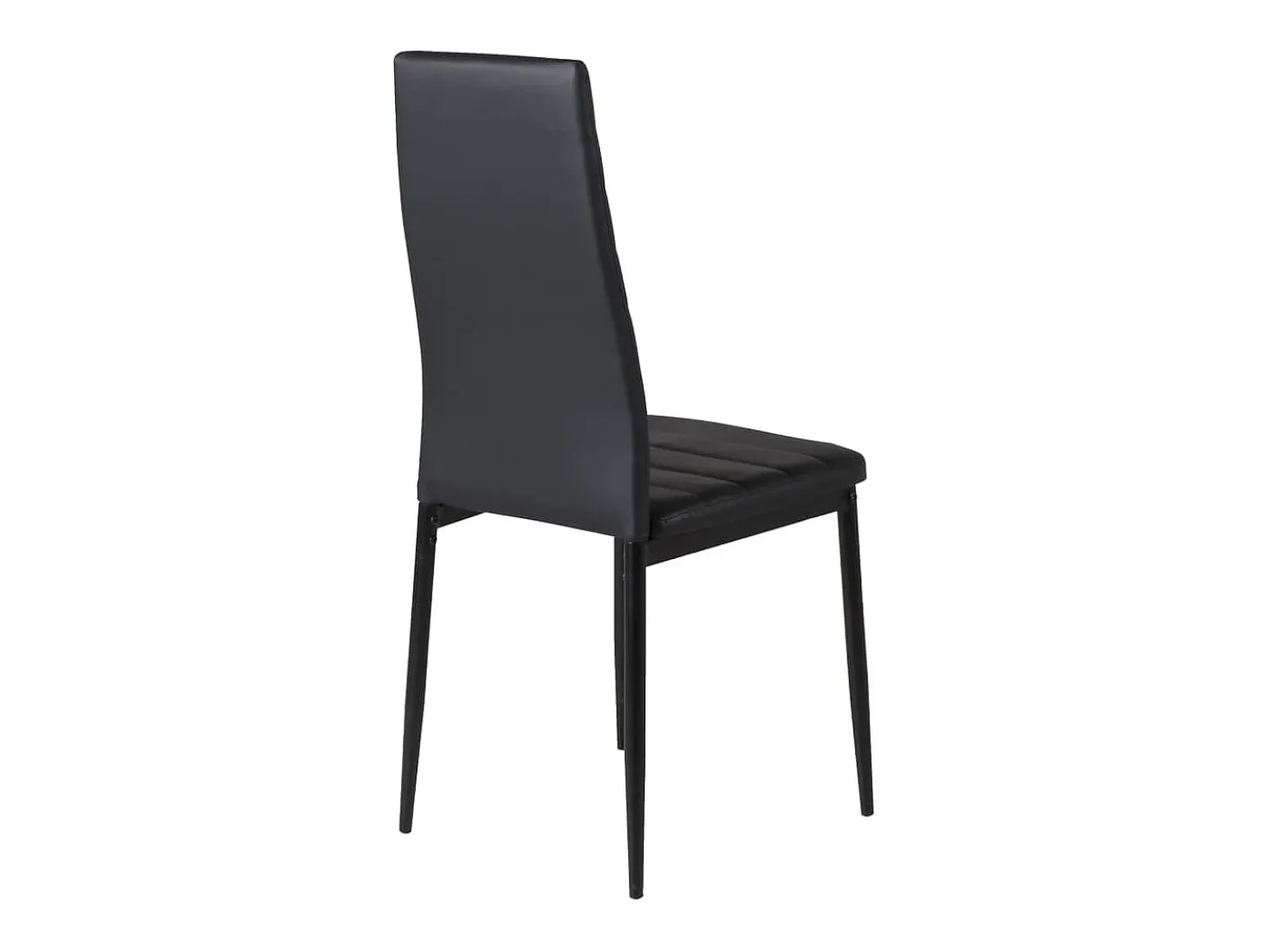 Venture Home Sillas de comedor 2 uds Slim apariencia de cuero negro