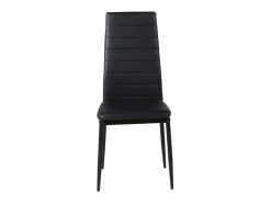 Venture Home Sillas de comedor 2 uds Slim apariencia de cuero negro