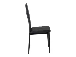 Venture Home Sillas de comedor 2 uds Slim apariencia de cuero negro