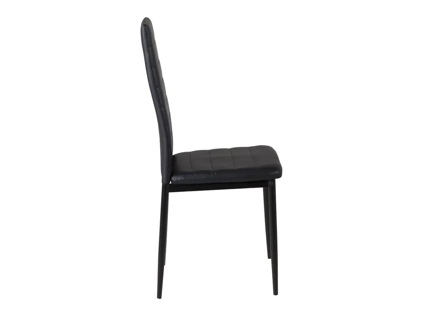 Venture Home Sillas de comedor 2 uds Slim apariencia de cuero negro