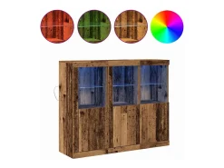 Vitrina 3 piezas Madera vieja 123 x 37 x 100 cm