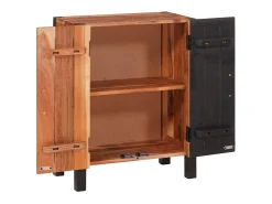 Vitrina 3 piezas Marrón 55 x 30 x 75 cm Madera maciza de Acacia