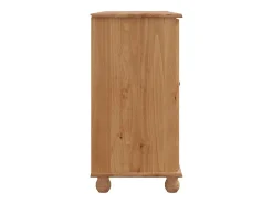 Vitrina ASKIM Marrón 133.5 x 40 x 79 cm Madera maciza de pino