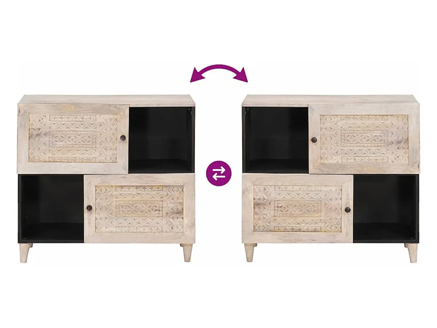 Vitrina Blanco 33.5 x 80 x 75 cm