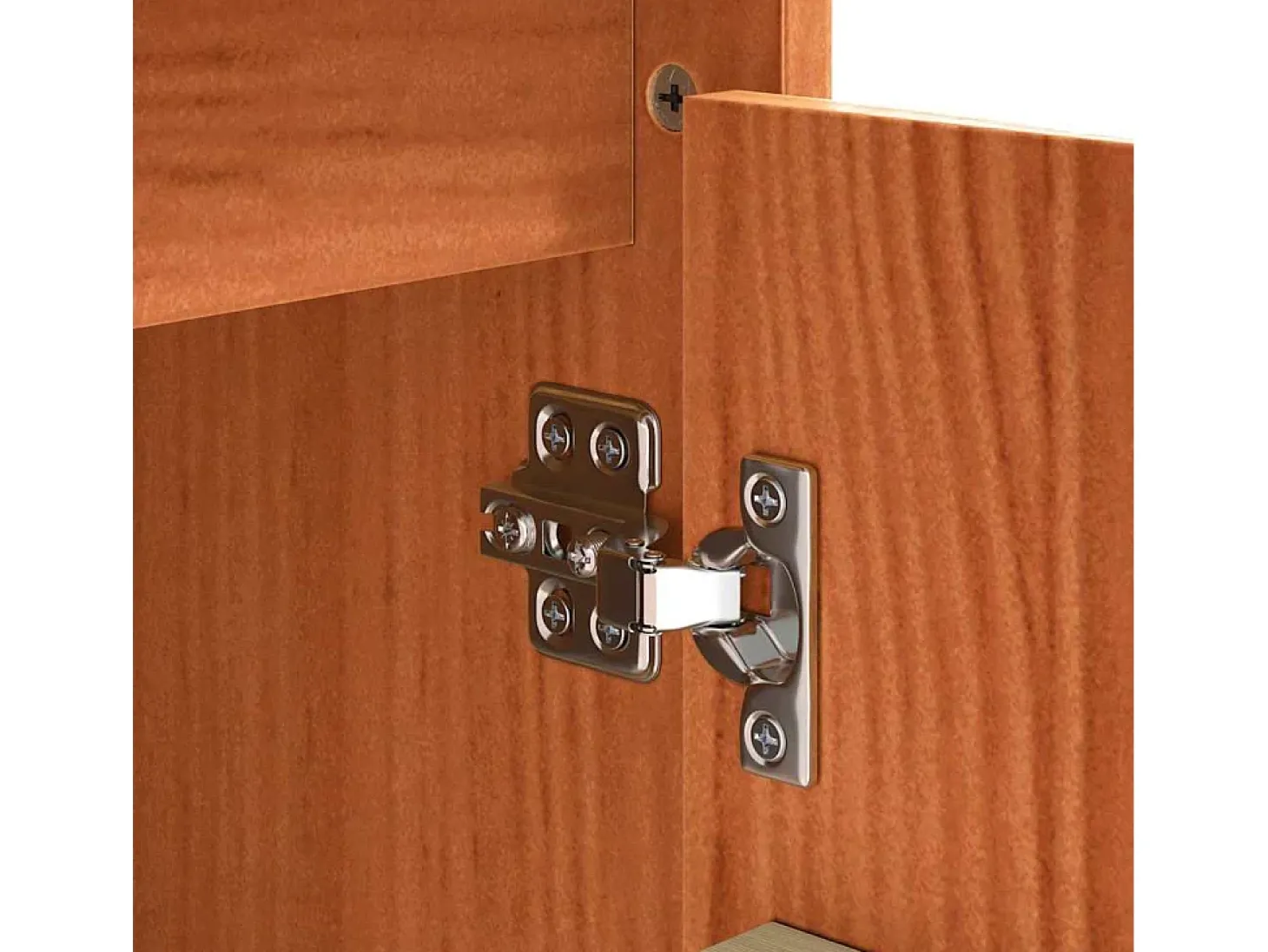 Vitrina con cajón Marrón 111 x 34 x 75 cm Madera maciza de Pino