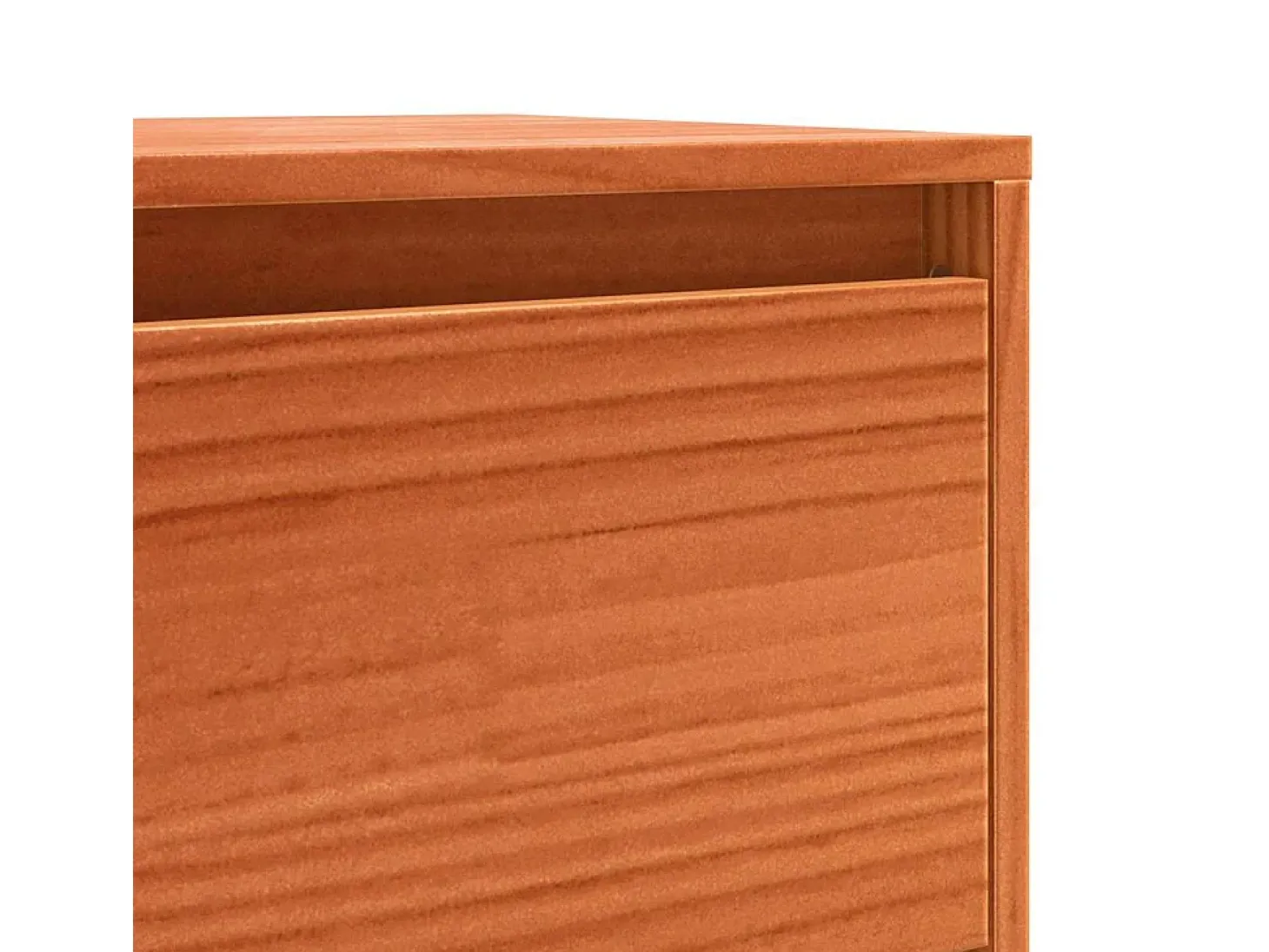 Vitrina con cajón Marrón 111 x 34 x 75 cm Madera maciza de Pino