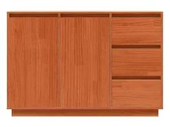 Vitrina con cajón Marrón 111 x 34 x 75 cm Madera maciza de Pino