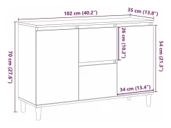 Vitrina con cajón Negro 101 x 35 x 60 cm Madera contrachapada