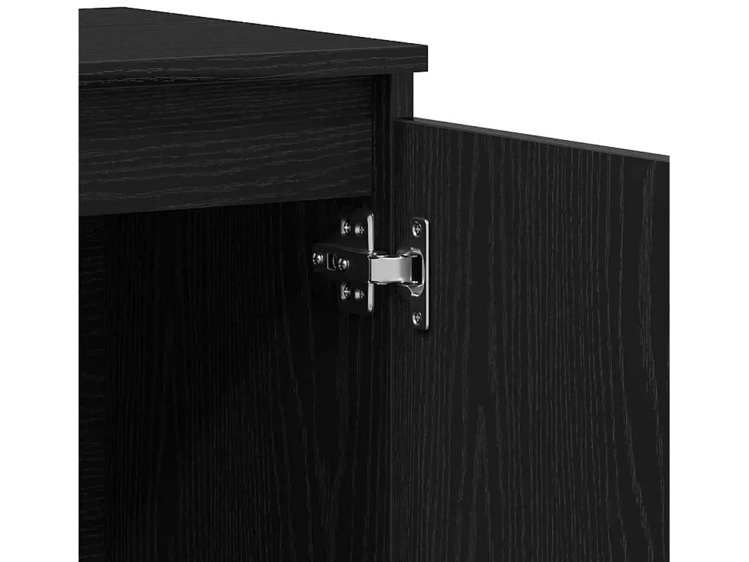 Vitrina con cajón Negro 101 x 35 x 60 cm Madera contrachapada