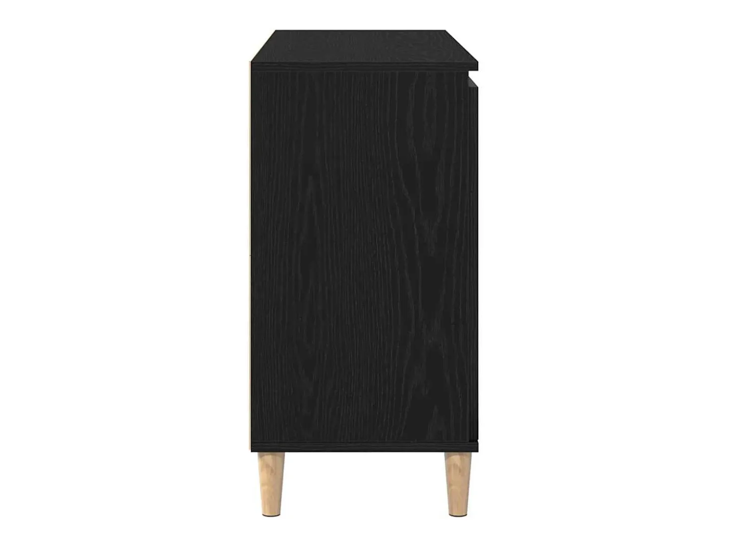 Vitrina con cajón Negro 101 x 35 x 60 cm Madera contrachapada