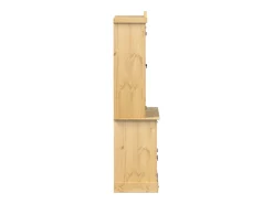 Vitrina de cristal Corona 100x48,5x179 cm madera maciza de pino