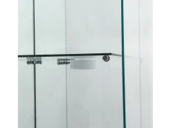 Vitrina de modelismo, Transparente, 80 x 36 x 164 cm, Cocina, Contemporánea, Vidrio templado, Negro