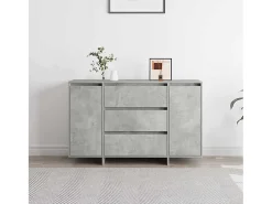 Vitrina Gris hormigón 120 x 41 x 75 cm Madera contrachapada