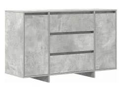 Vitrina Gris hormigón 120 x 41 x 75 cm Madera contrachapada