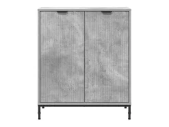 Vitrina Gris hormigón 69.5 x 33 x 82 cm Madera contrachapada