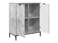 Vitrina Gris hormigón 69.5 x 33 x 82 cm Madera contrachapada