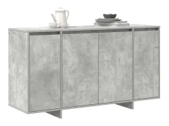 Vitrina Gris hormigón 135 x 41 x 69 cm Madera contrachapada