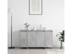Vitrina Gris hormigón 135 x 41 x 69 cm Madera contrachapada