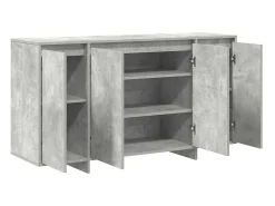 Vitrina Gris hormigón 135 x 41 x 69 cm Madera contrachapada