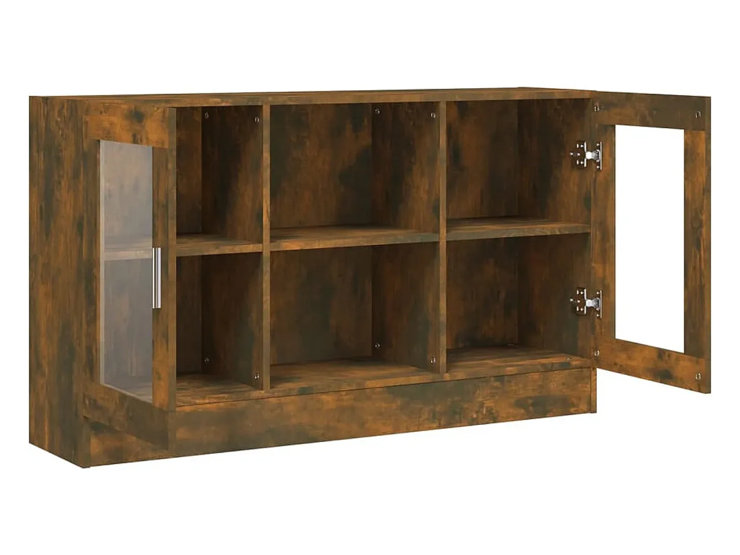 Vitrina madera contrachapada roble ahumado 120x30,5x70 cm