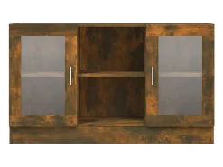 Vitrina madera contrachapada roble ahumado 120x30,5x70 cm