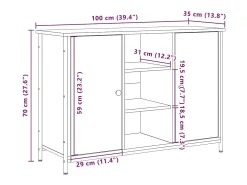 Vitrina Madera vieja 100 x 35 x 70 cm Madera contrachapada