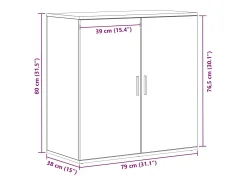 Vitrina Madera vieja 79 x 38 x 80 cm Madera contrachapada