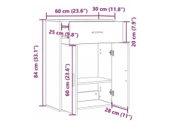 Vitrina Madera vieja 79 x 38 x 80 cm Madera contrachapada