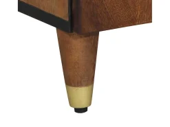 Vitrina Marrón miel 38 x 33.5 x 160 cm Madera maciza de Mango