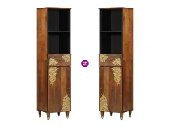 Vitrina Marrón miel 38 x 33.5 x 160 cm Madera maciza de Mango