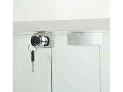 Vitrina moderna, vitrina independiente para sala de estar, color blanco