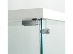 Vitrina moderna, vitrina independiente para sala de estar, color blanco