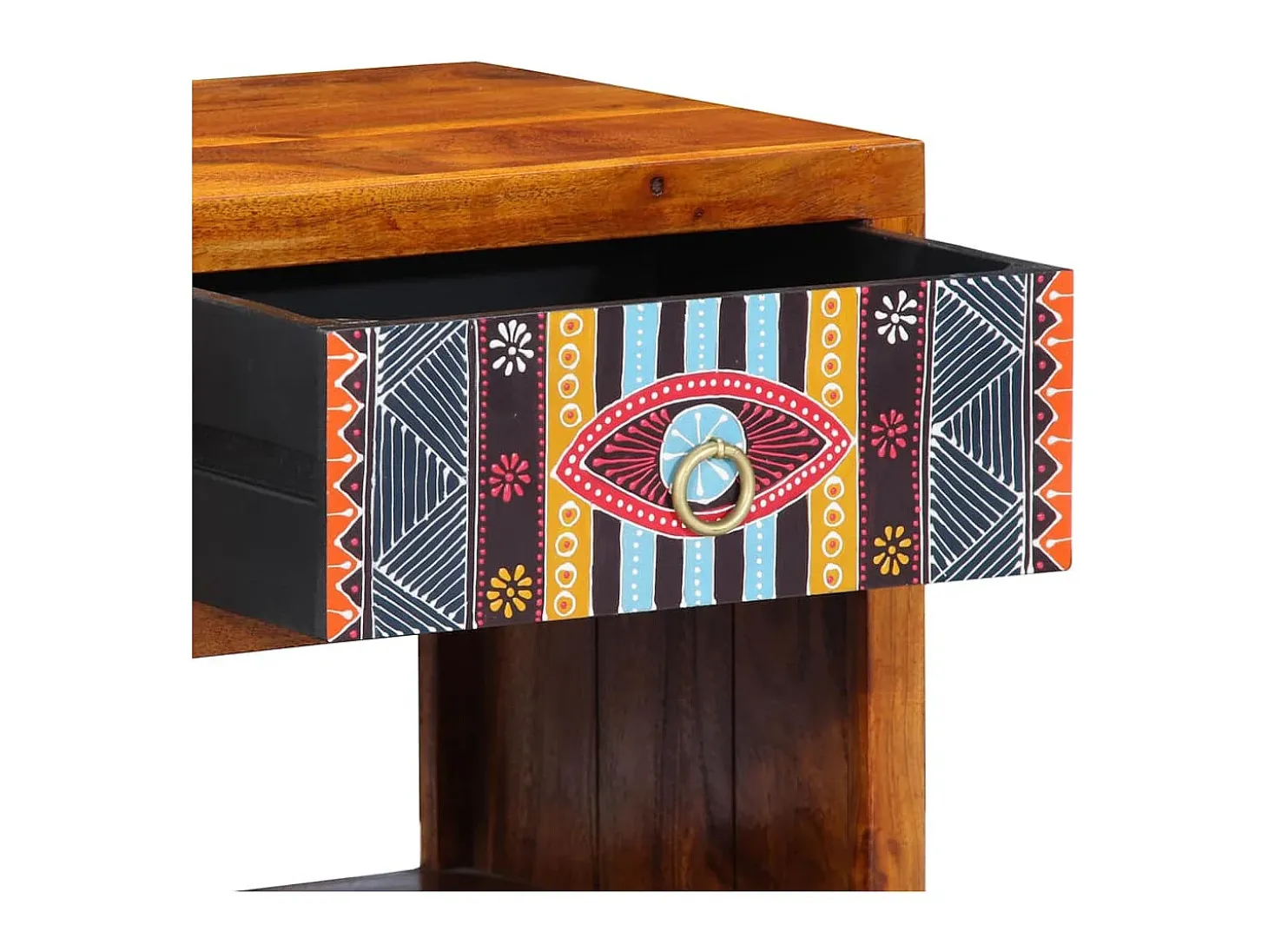 Vitrina Multicolor 40 x 35 x 45 cm madera maciza de acacia