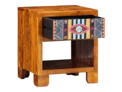 Vitrina Multicolor 40 x 35 x 45 cm madera maciza de acacia