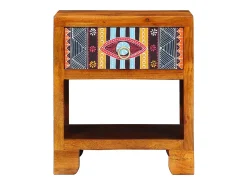 Vitrina Multicolor 40 x 35 x 45 cm madera maciza de acacia