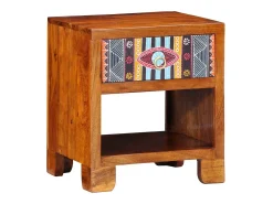 Vitrina Multicolor 40 x 35 x 45 cm madera maciza de acacia