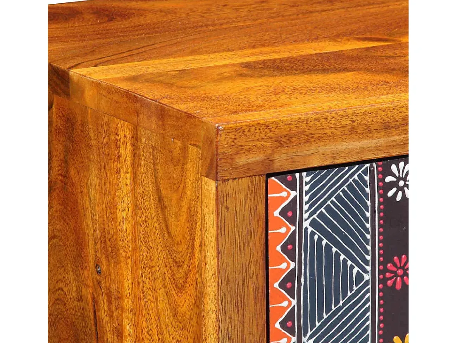 Vitrina Multicolor 40 x 35 x 45 cm madera maciza de acacia