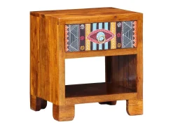 Vitrina Multicolor 40 x 35 x 45 cm madera maciza de acacia