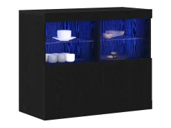 Vitrina Negro 81 x 37 x 67 cm Madera contrachapada