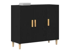 Vitrina Negro 90 x 34 x 80 cm Madera contrachapada