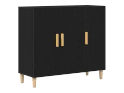 Vitrina Negro 90 x 34 x 80 cm Madera contrachapada