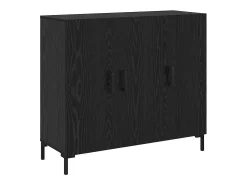 Vitrina Negro 90 x 34 x 80 cm Madera contrachapada