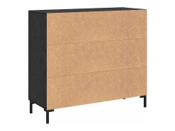 Vitrina Negro 90 x 34 x 80 cm Madera contrachapada